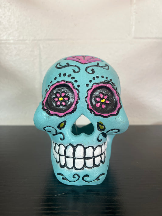 Blue sugar skull medium